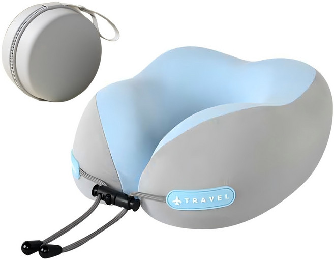 메모리폼 목쿠션 비행기 여행용 휴대용 에어 목베개