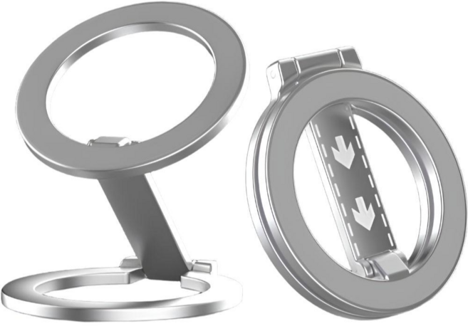 미블룸 초강력 양면 자석 거치대 헬스장 맥세이프 스마트 링, 1개, 실버 2