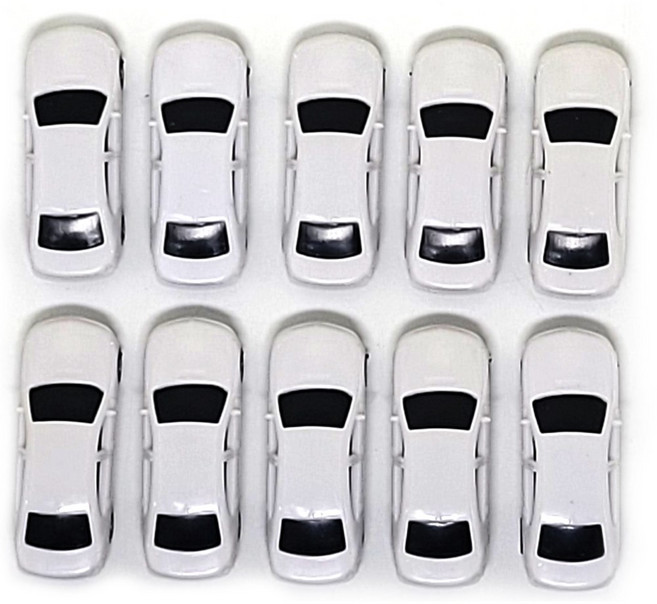 포레스 건축모형재료 백색 자동차 모형 디오라마 미니어처 피규어, 1세트, 1:75(6p)