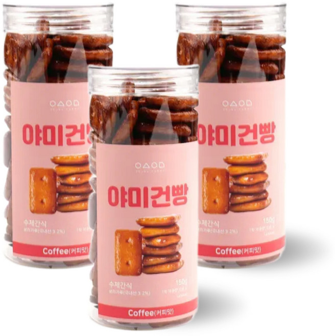 여수야미 야미건빵 커피맛, 3개, 150g