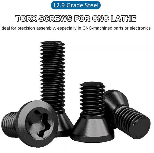 CNC 톡스 나사 12 등급 스틸 M5 교체용 M2 초경 공구 커터 나사는 인서트 선반 M3 블랙 M4, 20 M4x9mm 20pcs