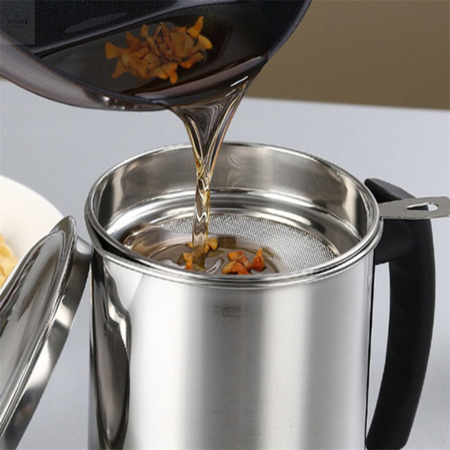 모아프라임 스텐 튀김냄비 오일포트 글램핑튀김도구, 대형 스탠304 캠핑튀김냄비