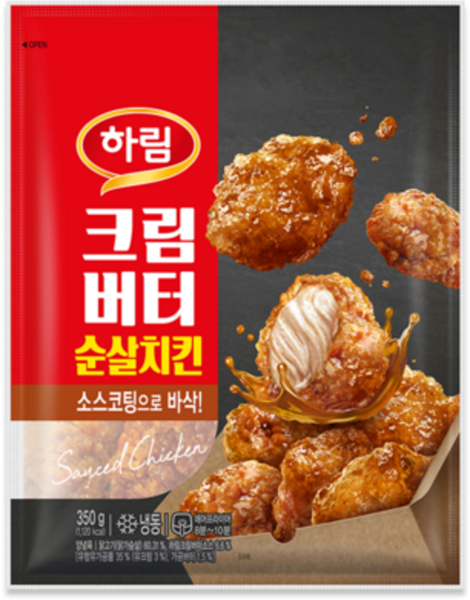하림 크림버터 순살치킨 350g, 1개