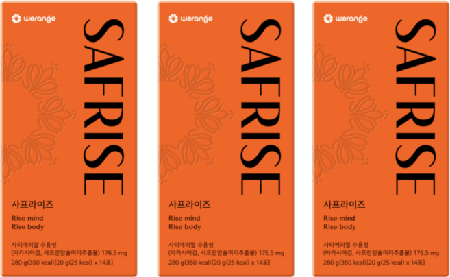 위렌지 사프라이즈 세로토닌 UP 마음건강 포만감 딥나이트 화먹젤 힐링템 이너피스 이너뷰티 사프란젤리, 3박스, 280g