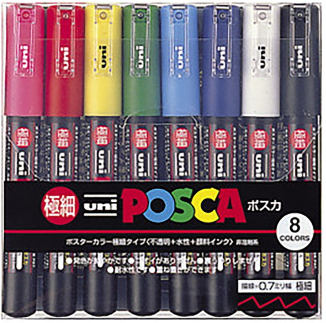 uni POSCA 廣告筆 細字麥克筆, 1個