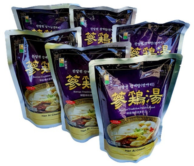 한알천 반마리 삼계탕 반계탕 600g, 6개