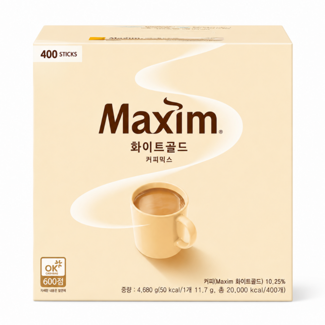 맥심 화이트골드 커피믹스 400T, 11g, 400개입, 1개