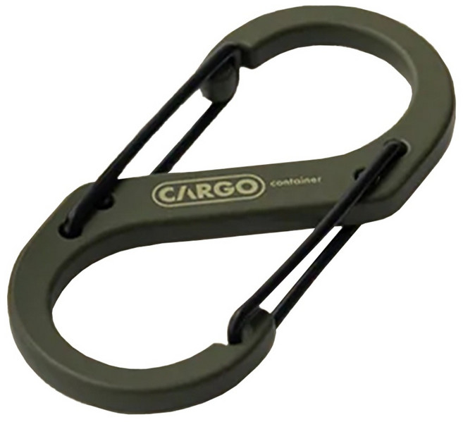 CARGO container S型登山扣, 軍綠色, 1個
