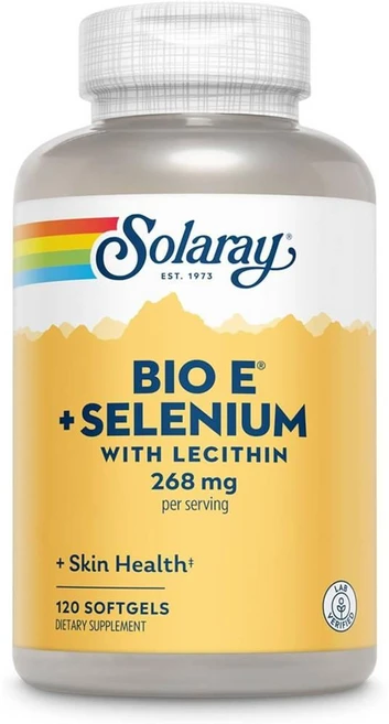 솔라레이 바이오 E 플러스 셀레늄 레시틴 소프트젤 SOLARAY Bio E Selenium, 1개, 120정 - 쿠팡