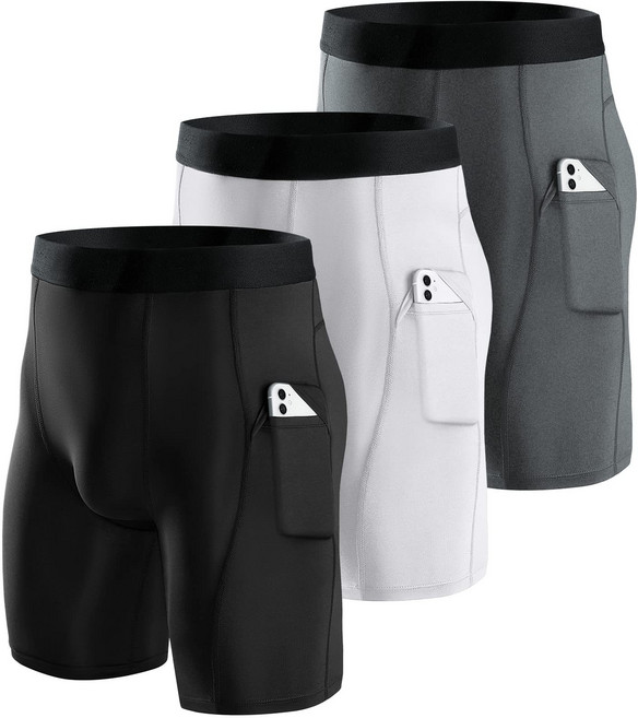 러닝타이즈 남자하프타이즈 런닝 마라톤반바지 스마트폰 포켓 남자레깅스