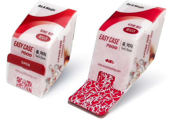 이지케이스 중약지(적색)(5cm x 5.5cm) 리프팅 볼링테이프 볼링용품 프리컷, 적색, 1개