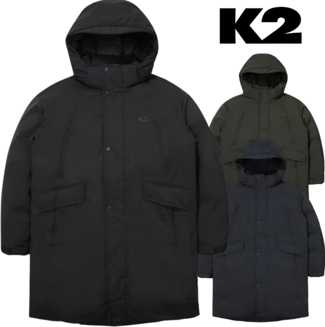 [매장발송] K2 남성 헤비 구스다운 패딩 등산 낚시 캠핑 현장 근무 출근 작업 여행 방한 롱자켓
