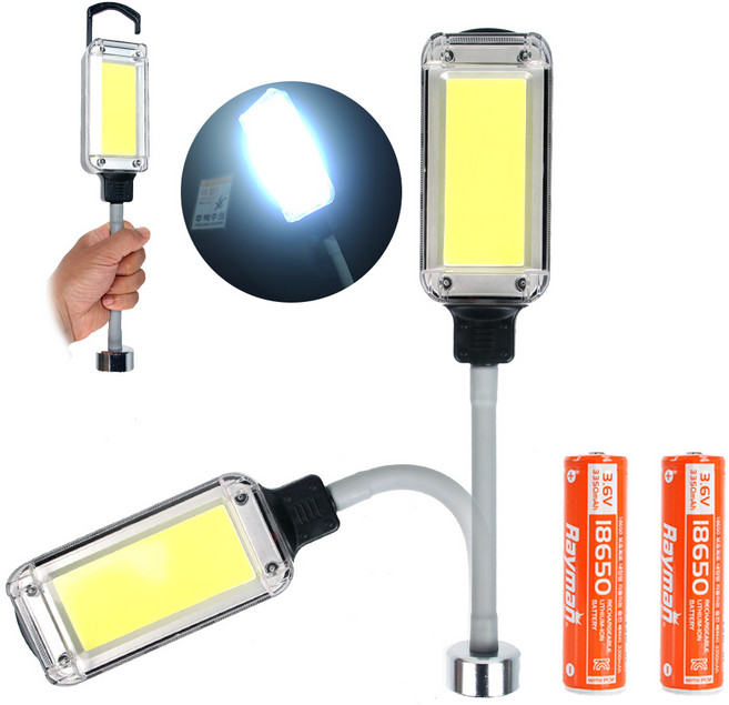 레이맨 RJ07 작업등+리튬 배터리 세트 COB LED 자석 플렉시블, 본체+배터리6700세트, 1개