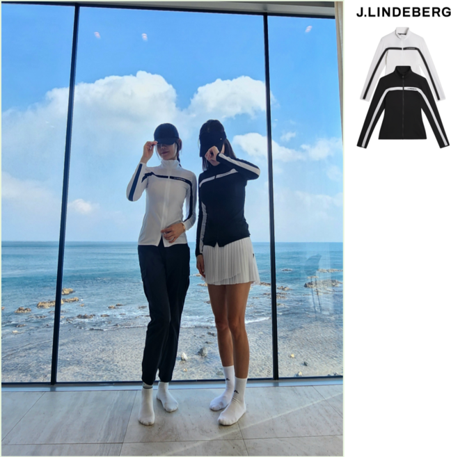 제이린드버그 미드 레이어 자켓 바람막이 / 여성 골프웨어, 10개, White