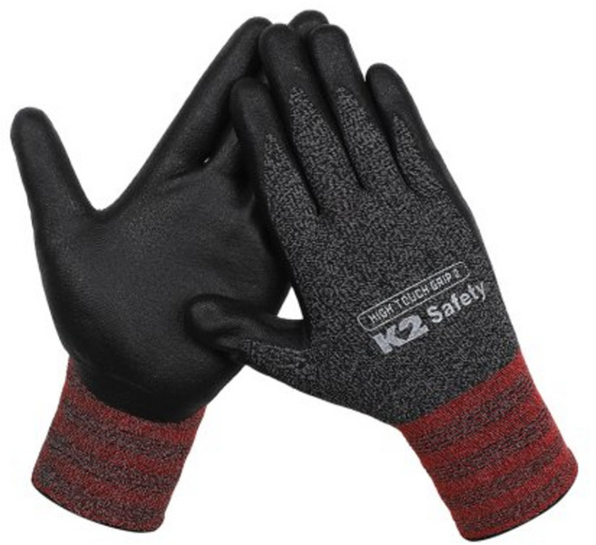 케이투 K2 하이터치2 장갑 통기성 우수한 현장 작업 필수품 스마트폰 터치 가능, MELANGE D/GREY, 1개