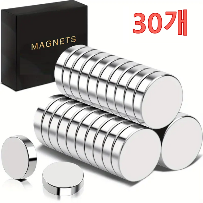 페이딜 원형 초강력 네오디움 자석 지름 15mm x 두께 4mm, 30개