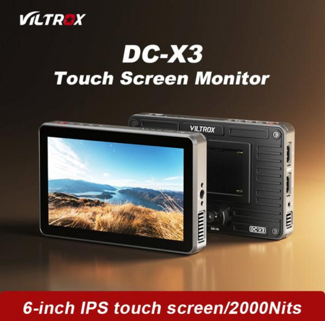 Viltrox DC-X3 DC-X2 모니터 전문 사진 HD FHD 휴대용 카메라 모니터 4K 터치 스크린 6 인치 2000 니트, 없음, 2) DC-X3
