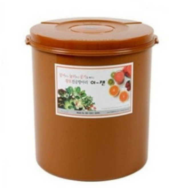 이젠 황토 진공항아리 45리터 대형 김치통 누름판 오이지 된장 누름독, 45L, 1세트