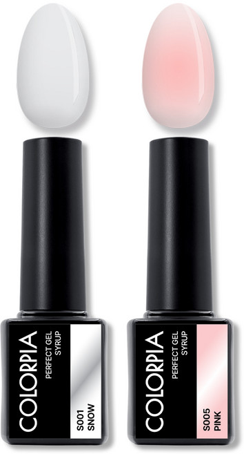 칼라피아 원스텝 퍼펙트젤 시럽 젤네일 세트, 1세트, 03. 스노우+핑크