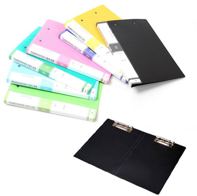 대영바인텍 A4 더블 펀치레버화일 (쌍레바), 5개, 흑색