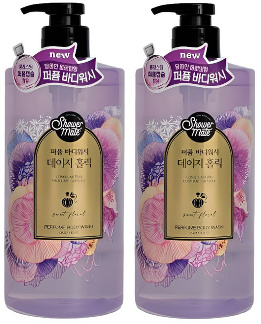 샤워메이트 퍼퓸 바디워시 데이지홀릭, 1L, 2개