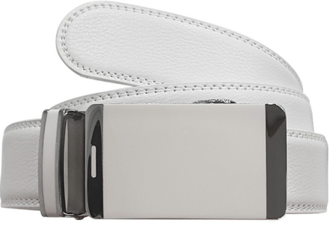 남성 소가죽 자동 골프벨트 남자 허리띠 골프잡화 스포츠, 화이트, 1개