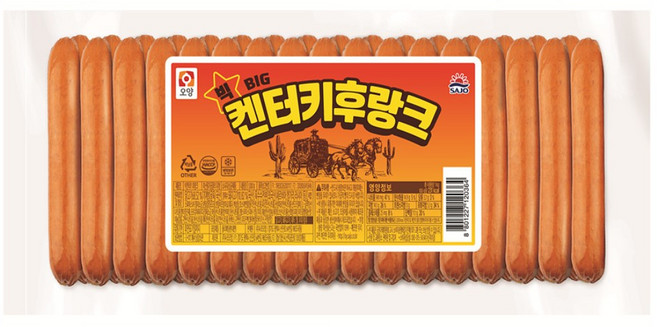 오양 켄터키후랑크소세지 냉장 아이스박스포함, 1개, 1kg