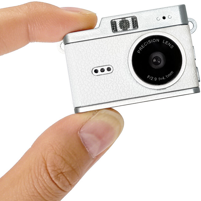 노존 휴대용 빈티지 감성 디지털 미니 카메라 32G 카드 증정, 화이트