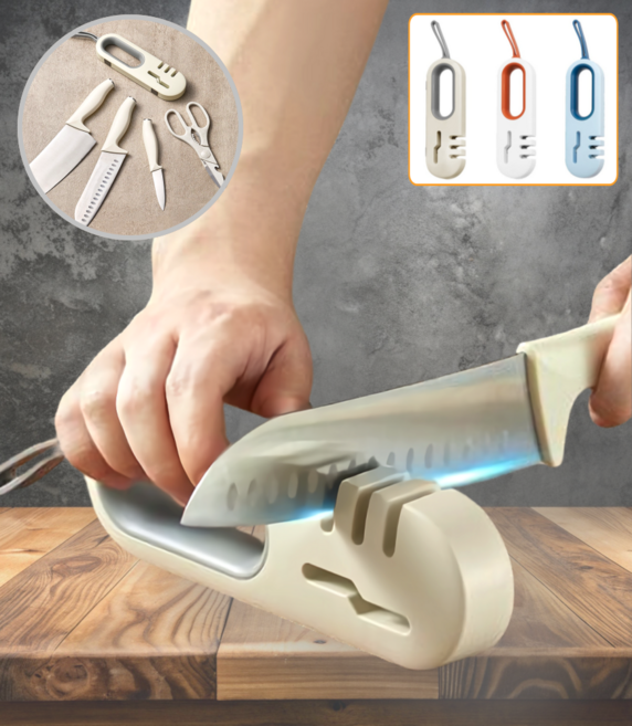 리빙팩 깔끔하게 갈리는 칼갈이, 화이트그레이, 1개