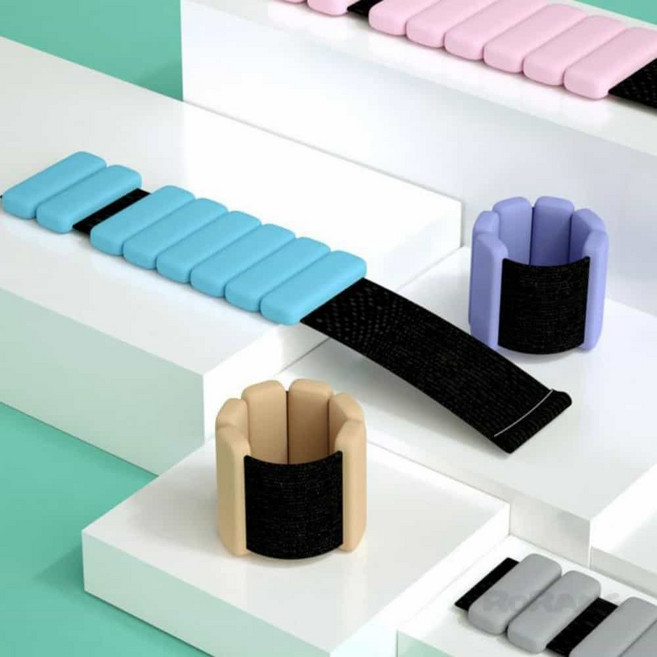 [멤버스]실리콘 중량밴드 2파운드 방수 실리콘재질 발목 손목 수영 근력운동, 2파운드(1파운드X2개입)스카이