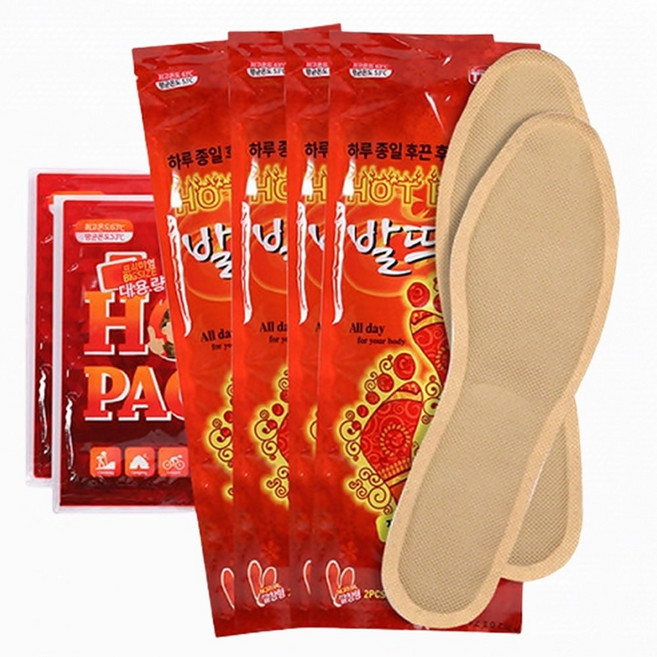 발뜨뜨 발열깔창 붙이는 발 핫팩 방한 깔창, 60개