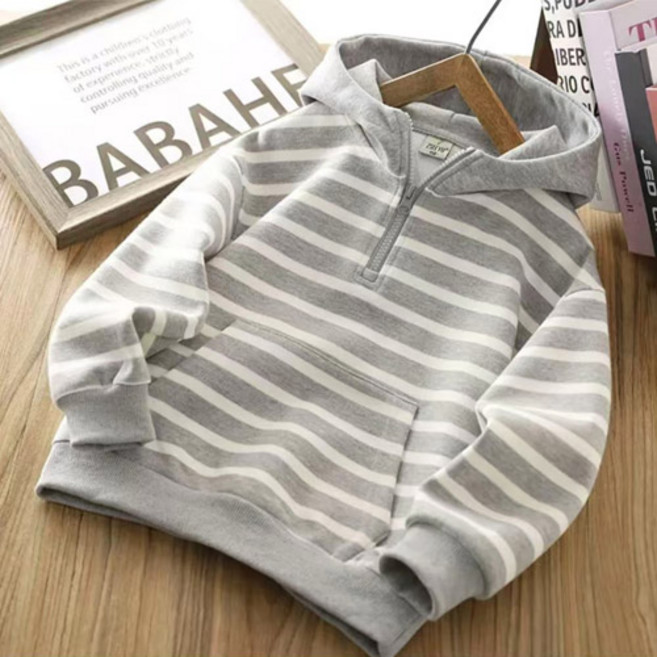 라인반집업후드 티셔츠