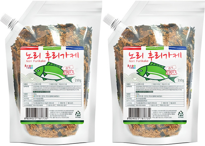 천혜식품 노리 후리가케, 210g, 2개