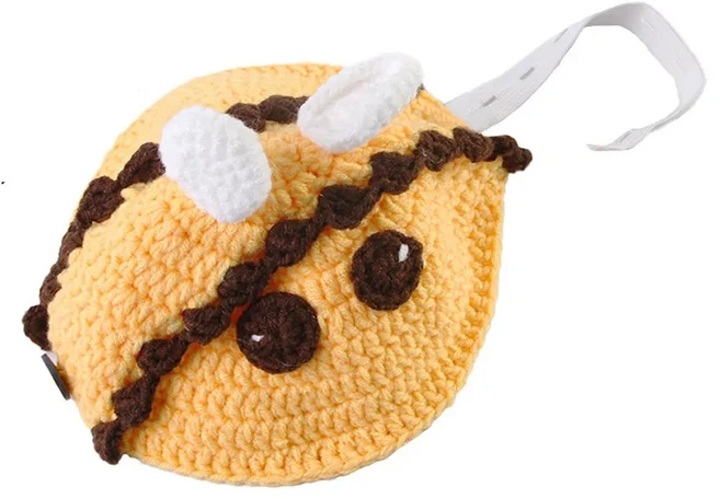 수제 거북이 스웨터 따뜻한 니트 애완 동물 거북이 옷 장식 꿀벌 모양 거북이 코스프레 의상 할로윈 파티, 02 M-Bee