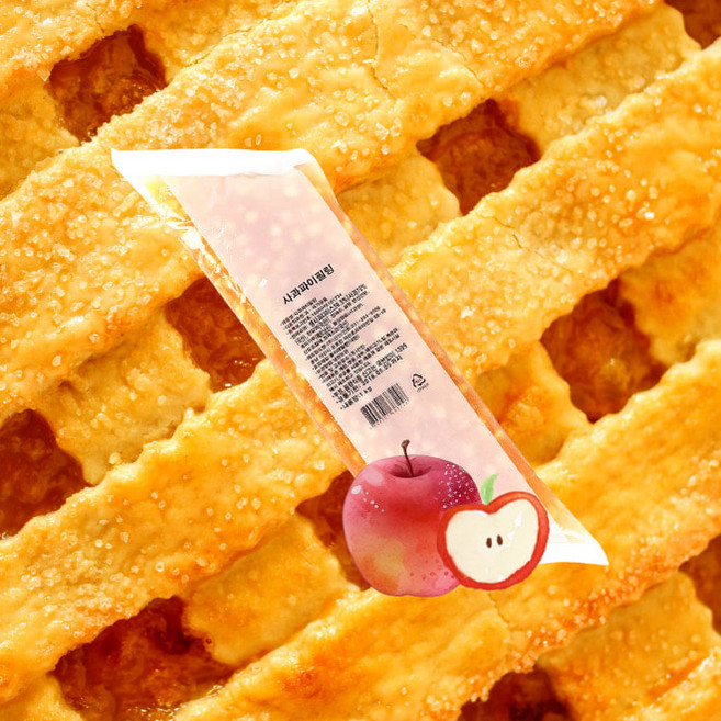 사과파이필링 1kg 냉장 생사과다이스 39.5%함유, 1개