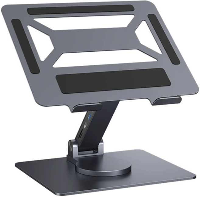 멀티허브 360도 회전형 접이식 일체형 노트북 거치대 8in1