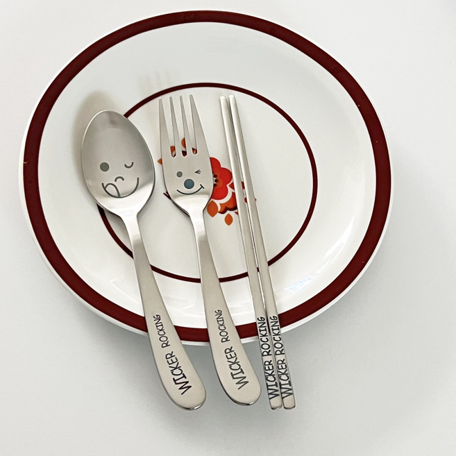 스텐 어린이 스푼 포크 젓가락 윙커 국산 매일살림