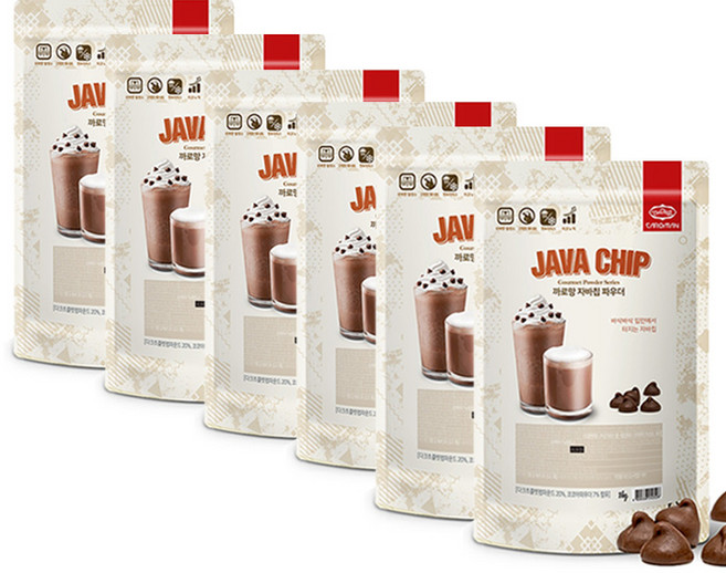 까로망 자바칩 파우더, 1kg, 1개입, 6개, 1kg