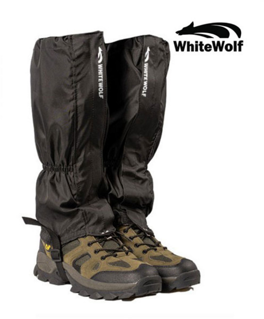 화이트울프 롱 스패츠 사계절 등산 여름 방수 커버 겨울 발토시 게이터, 블랙