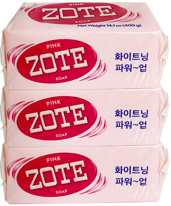 체리하우스 ZOTE 세탁비누 핑크, 400g, 3개