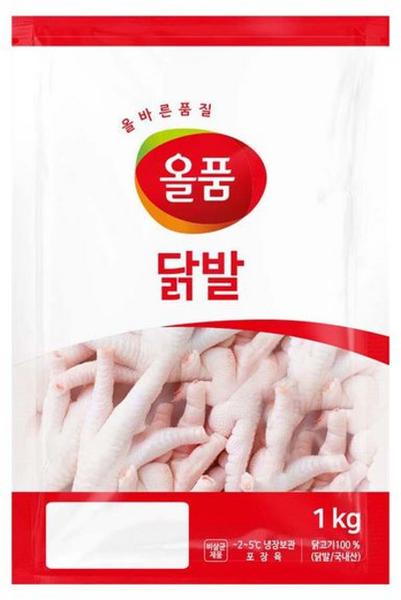 올품 국내산 냉장 통닭발, 3개, 1kg