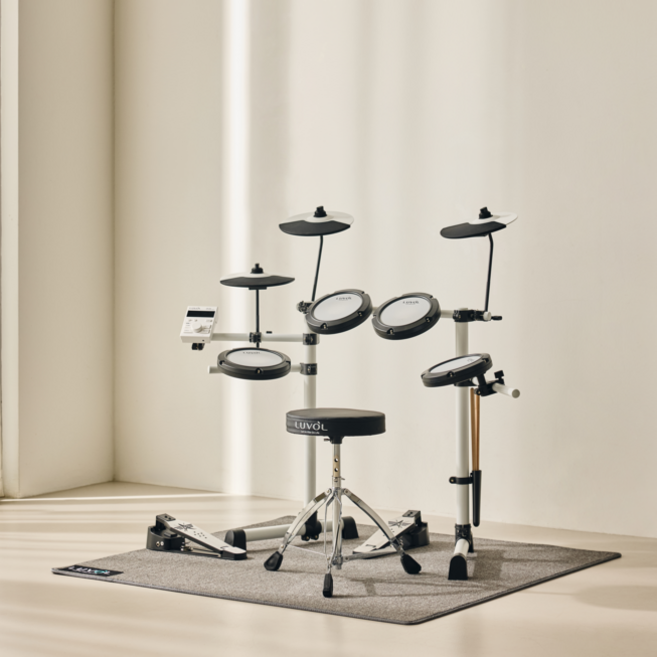 [LUVOL] 최신 루볼 블루투스 전자드럼 DR-500 입문자용 풀세트 [특별사은품} 전용의자 헤드폰 스틱 [무료배송}, DR-500 드럼(ONLY 본품), 1개