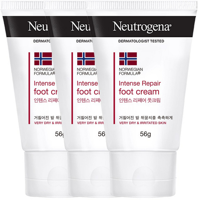 뉴트로지나 인텐스 리페어 풋크림, 3개