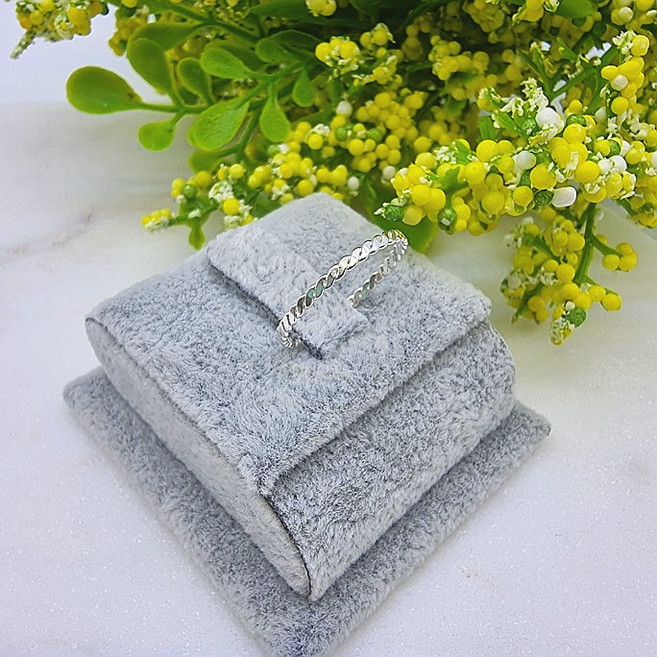 [Silver925] 데일리 컷팅 물결꼬임 은반지 실버링반지 레이어드 은반지