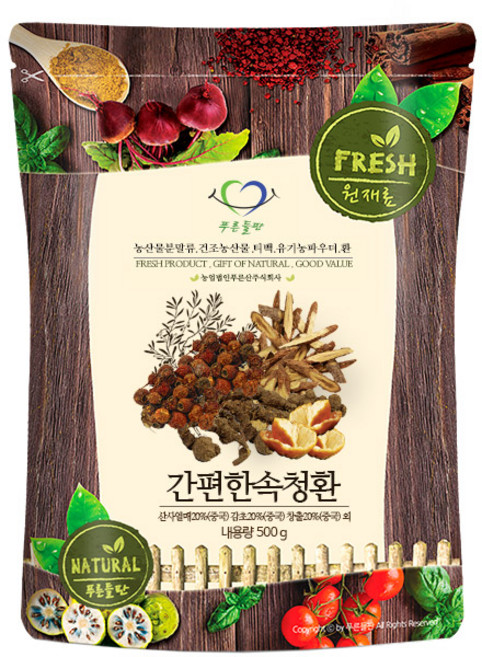 푸른들판 속청환 산사 감초 삽주 뿌리 창출 진피, 1개, 500g