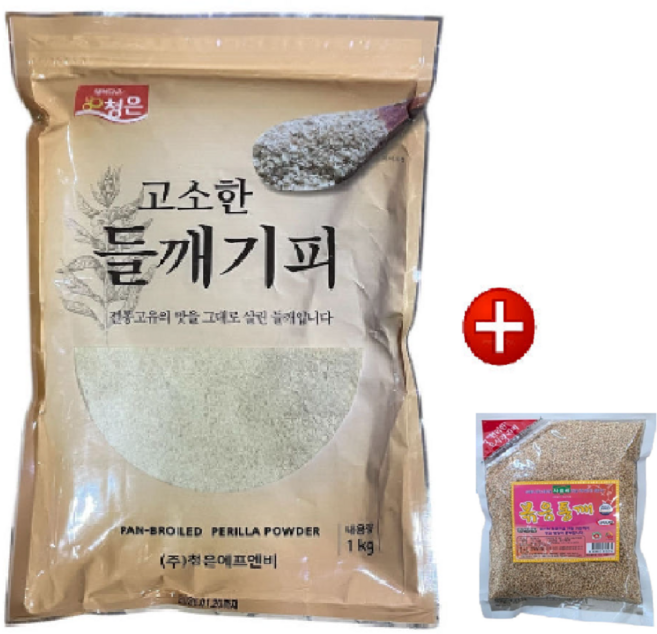 [청은] 고소한 들깨기피가루 1kg 구매시 볶음통깨 80g 증정, 1개