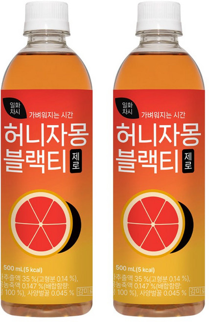 일화차시 제로 허니자몽 블랙티, 20개, 500ml