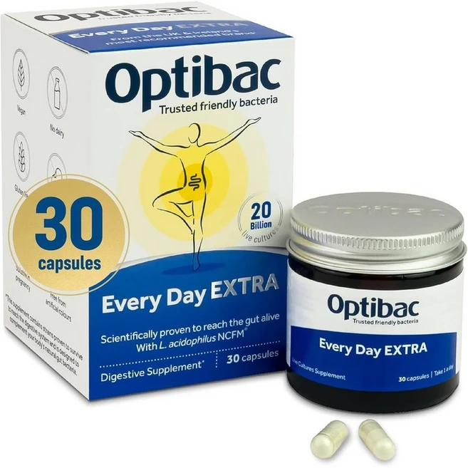 영국 옵티박 Optibac Every Day Extra 에브리 데이 엑스트라 프로바이오틱스 캡슐, 30정, 1개 - 쿠팡