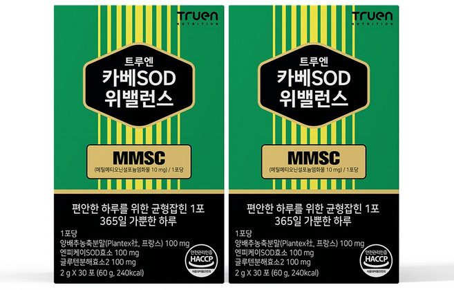 트루엔 카베SOD 위밸런스, 2박스, 30회분