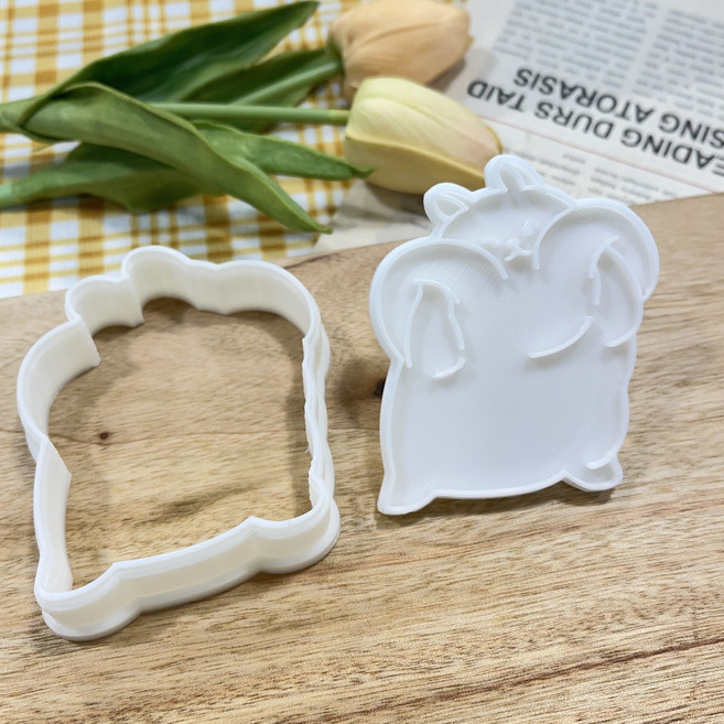 멍때리는 햄찌 쿠키커터 캐릭터 쿠키틀 홈베이킹 틀, 1개, 2. 볼빵빵 햄찌